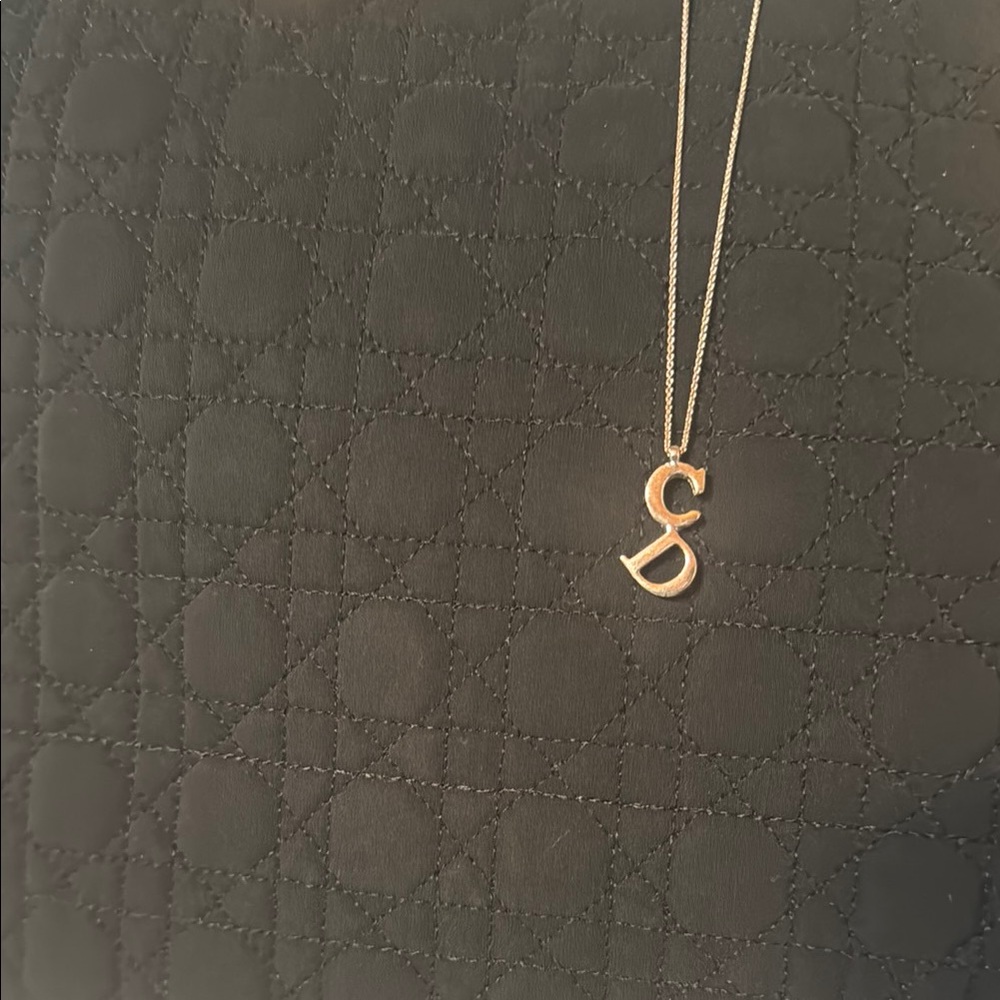 Dior Silver CD Pendant Necklace